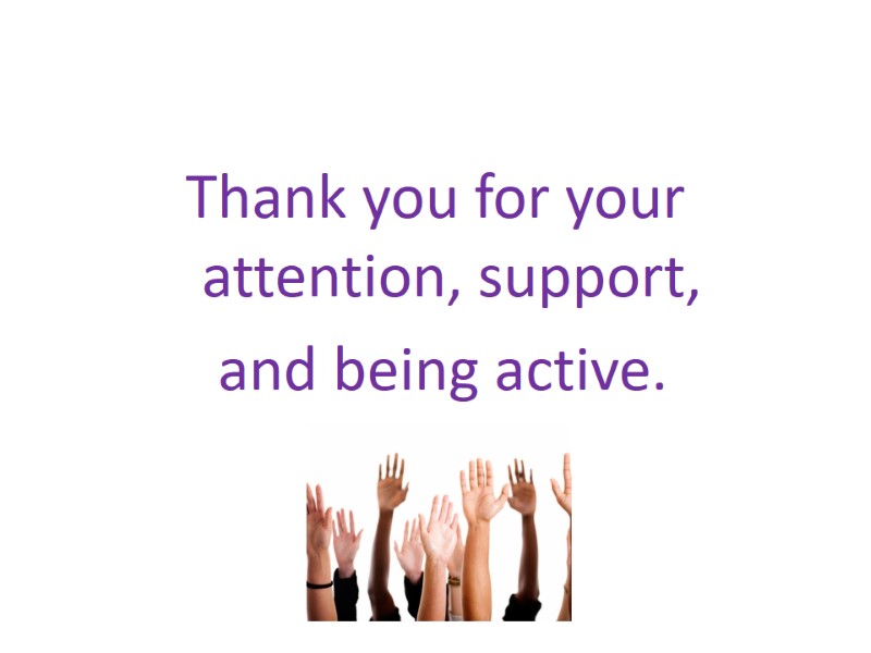 Thank you for your attention, support,  and being active.